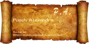 Pusch Alexandra névjegykártya
