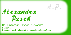 alexandra pusch business card